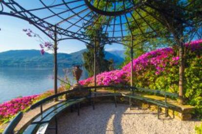 Terraza de Villa Carlotta, en Tremezzo (Italia).