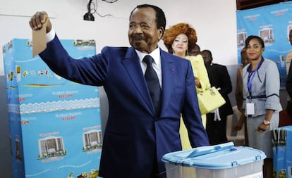 Paul Biya vota este domingo en Yaundé.