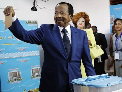 Paul Biya vota este domingo en Yaundé.