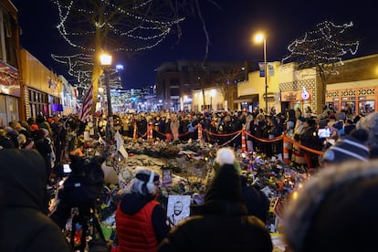 Vigilia por el asesinato de Alex Pretti, en Minneapolis, el 28 de enero.