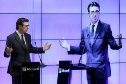 El ministro de Industria, Energía y Turismo, José Manuel Soria, durante su intervención en la celebración de los 25 años de Microsoft en España.