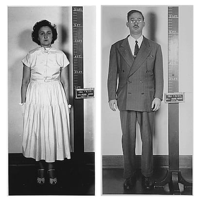 Julius y Ethel Rosenberg, en 1950, tras ser detenidos bajo la acusación de conspirar para cometer espionaje.