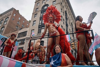 Participantes en la Marcha del Orgullo de Nueva York, en 2024.