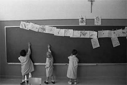 Una clase de educación primaria en un colegio religioso de Madrid.