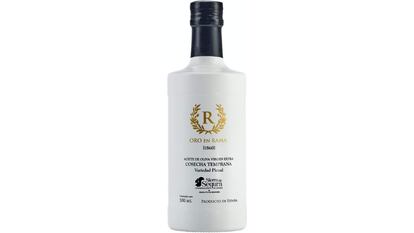 Botella de medio litro de aceite de oliva virgen extra Oro en Rama, de la variedad picual.
