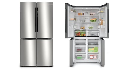 Este frigorífico de grandes dimensiones usa un sistema multipuerta muy práctico.