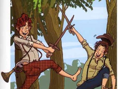 Ilustración de Carles Abad para 'Tom Sawyer' (Anaya).