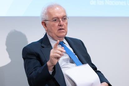 José Antonio Ocampo, profesor de la Universidad de Columbia (EE UU), durante la mesa redonda.