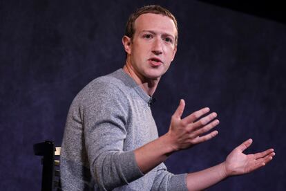 Mark Zuckerberg en un encuentro en Nueva York en octubre de 2019.