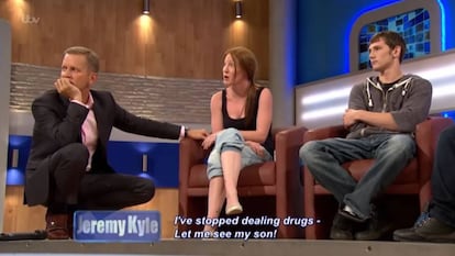 Un momento de una entrega del cancelado 'The Jeremy Kyle Show con Kyle a la izquierda.