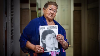 Genoveva Esquivel, hermana melliza de Daniel Esquivel, desaparecido paraguayo durante la dictadura argentina, el 14 de febrero en Buenos Aires.