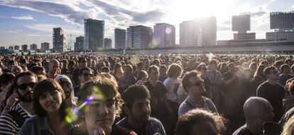 Aspecto del p&uacute;blico ayer en el Primavera Sound. 