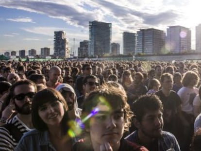 Aspecto del p&uacute;blico ayer en el Primavera Sound. 