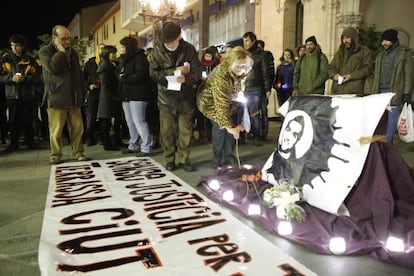 Manifestació a Terrasa contra l'absolució de quatre policies acusats de matar un jove