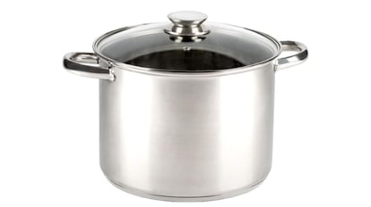olla con gran tamaño hecha en acero inoxidable