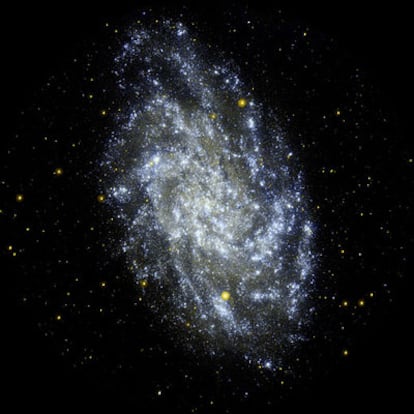 M33, conocida también como la galaxia del Triángulo, se aproxima a la Tierra a 182 kilómetros por segundo.