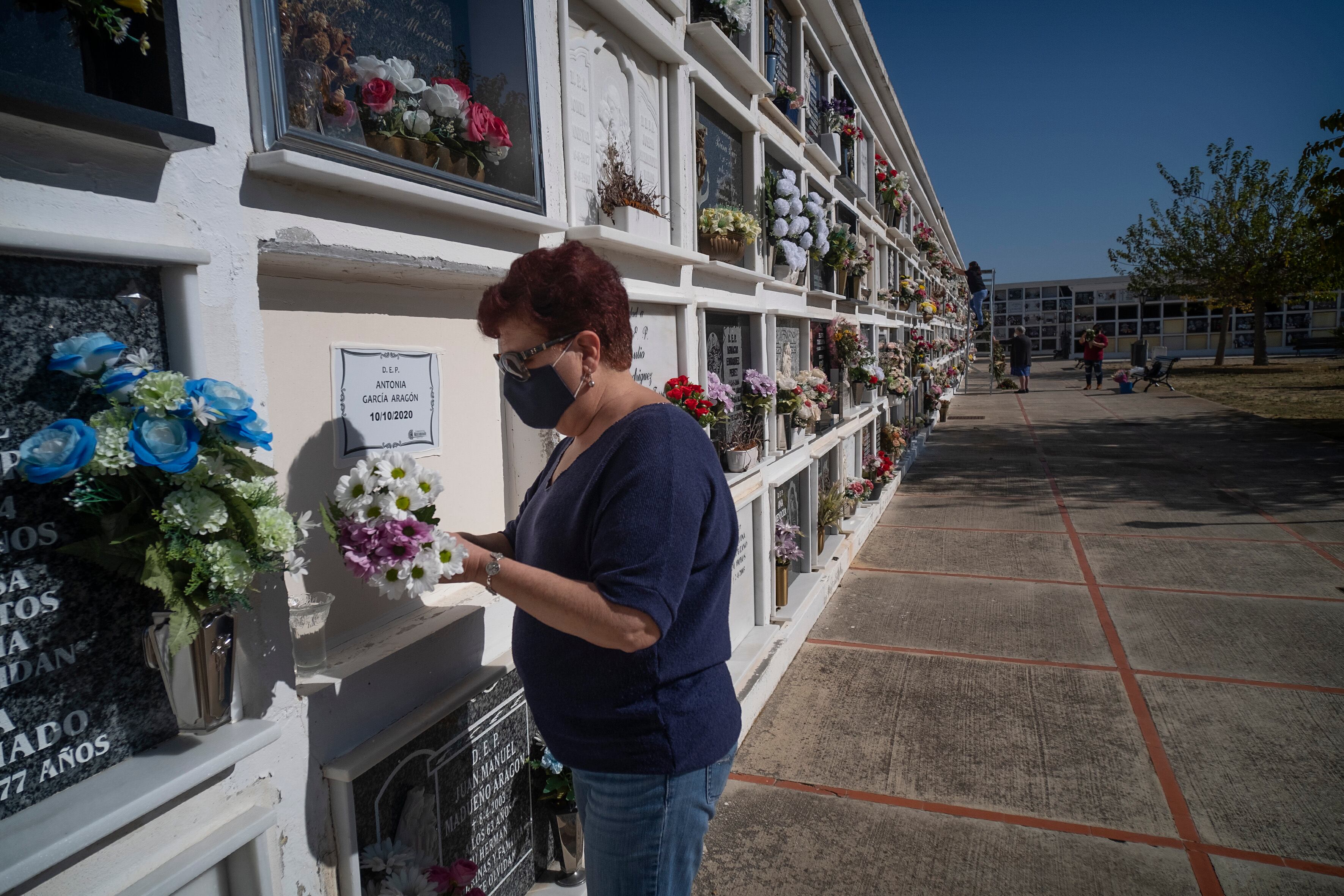 María Taracido, en el camposanto de Puerto Real (Cádiz).