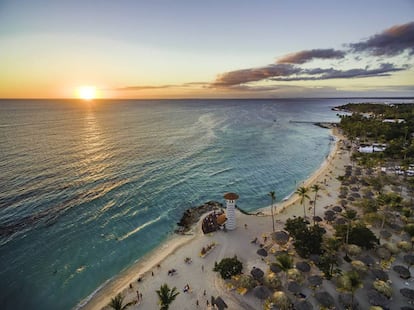 Playa Dominicus en Bayahibe, La Romana,  al suroeste de la isla,  en pleno Caribe.