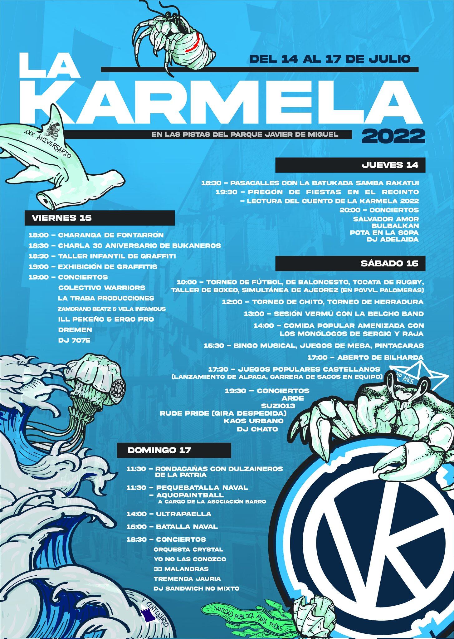 Cartel de la programación de La Karmela.