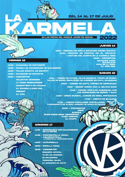 Cartel de la programación de La Karmela.