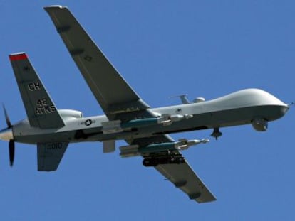 Un &#039;drone&#039; estadounidnse fotografiado en agosto de 2007. 
