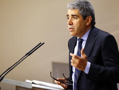 El portavoz de Democràcia i Llibertat, Francesc Homs, en el Congreso.