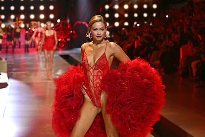 Gigi Hadid en el último desfile de Victoria's Secret.