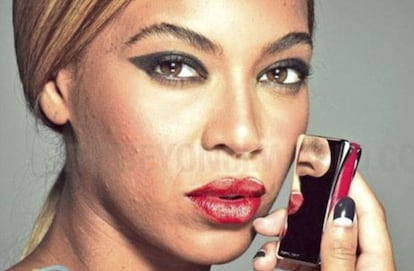 La imagen de Beyoncé, sin retocar.