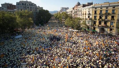 La manifestaci&oacute; de la Diada del 2016.