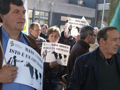 Protestas por el precio de la leche 