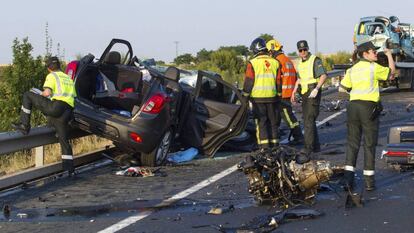 Accidente de tr&aacute;fico en La Rioja, en una imagen de archivo. 