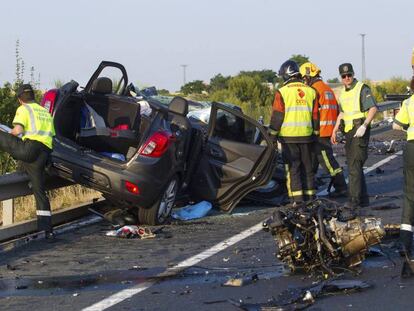 Accidente de tr&aacute;fico en La Rioja, en una imagen de archivo. 