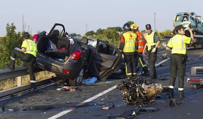 Accidente de tr&aacute;fico en La Rioja, en una imagen de archivo. 