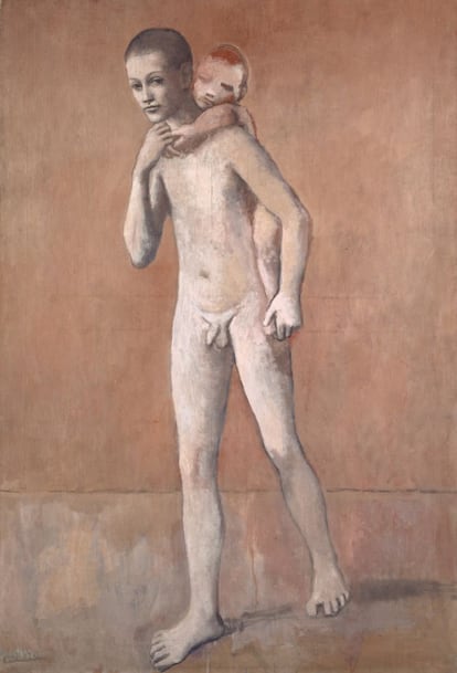 'Los dos hermanos' ('Les deux frères'). Óleo sobre lienzo, 141,4 x 97,1 cm. Gósol, comienzos del verano de 1906. Kunstmuseum Basel, depósito permanente de los ciudadanos de Basilea, 1967.