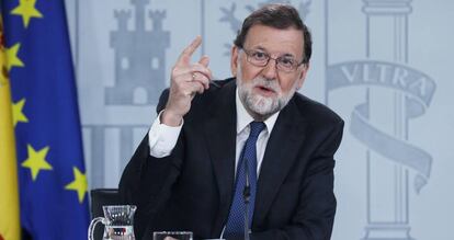 Mariano Rajoy, en la rueda de prensa.