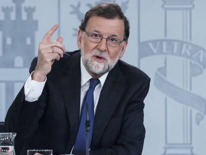 Mariano Rajoy, en la rueda de prensa.