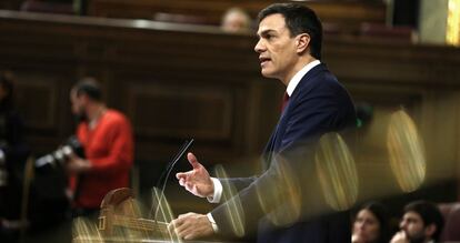 Pedro S&aacute;nchez, el mi&eacute;rcoles en el Congreso.