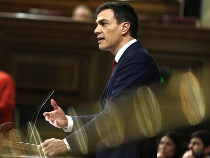 Pedro S&aacute;nchez, el mi&eacute;rcoles en el Congreso.