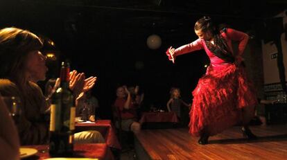 Espect&aacute;culo flamenco en el tablao Villa Rosa, el pasado mi&eacute;rcoles.