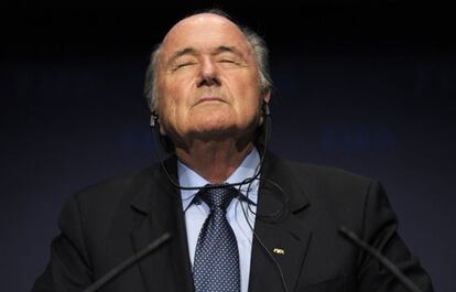 Joseph Blatter, em uma entrevista coletiva em Zurique.