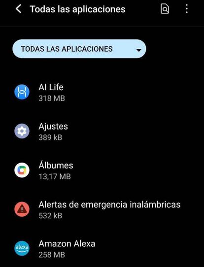 Apps en un Android