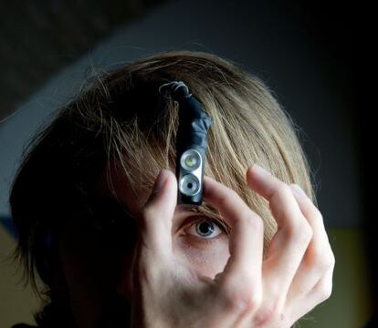 Neil Harbisson, con su tercer ojo.