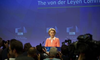 La nueva presidenta de la Comisión Europea, Ursula von der Leyen, este martes en Bruselas.