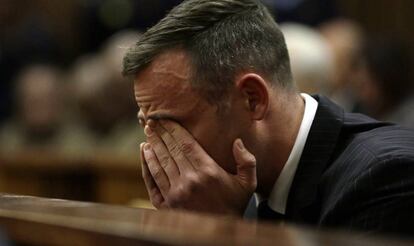 Oscar Pistorius, durante la audiencia.