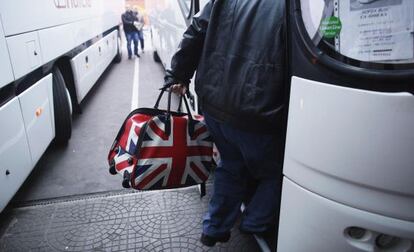 Salida de un autobús desde Sofía hacia Londres el día 2 de enero.