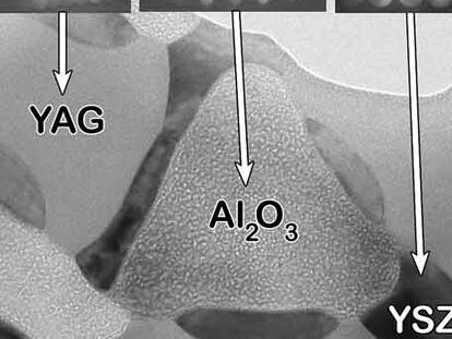 Vista microscópica de los cristales del nuevo material.