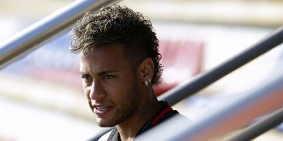 Neymar, abans d'un entrenament d'aquesta setmana.