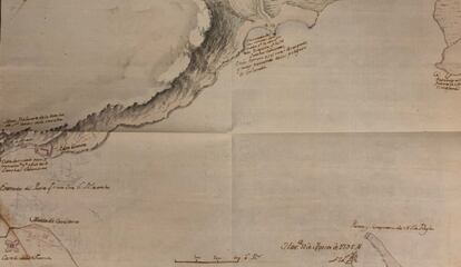 Mapa inédito de la bahía de La Habana de 1789 hallado por un investigador en el Archivo General de Indias de Sevilla.