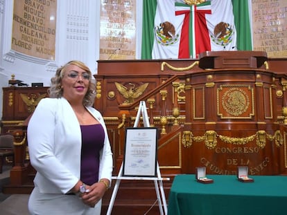 La activista Samantha Gómez Fonseca, en el Congreso de Ciudad de México, en una imagen de archivo.
