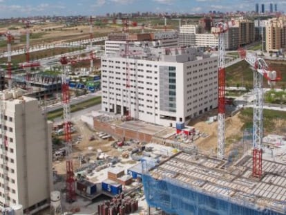 Estado actual de las obras en Parque de Valdebebas.